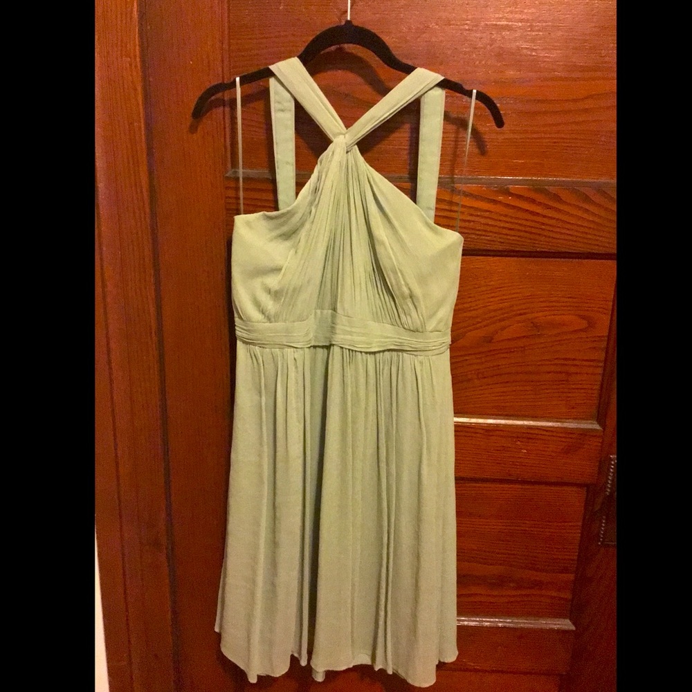 J.Crew Silk Chiffon Dress in seafoam